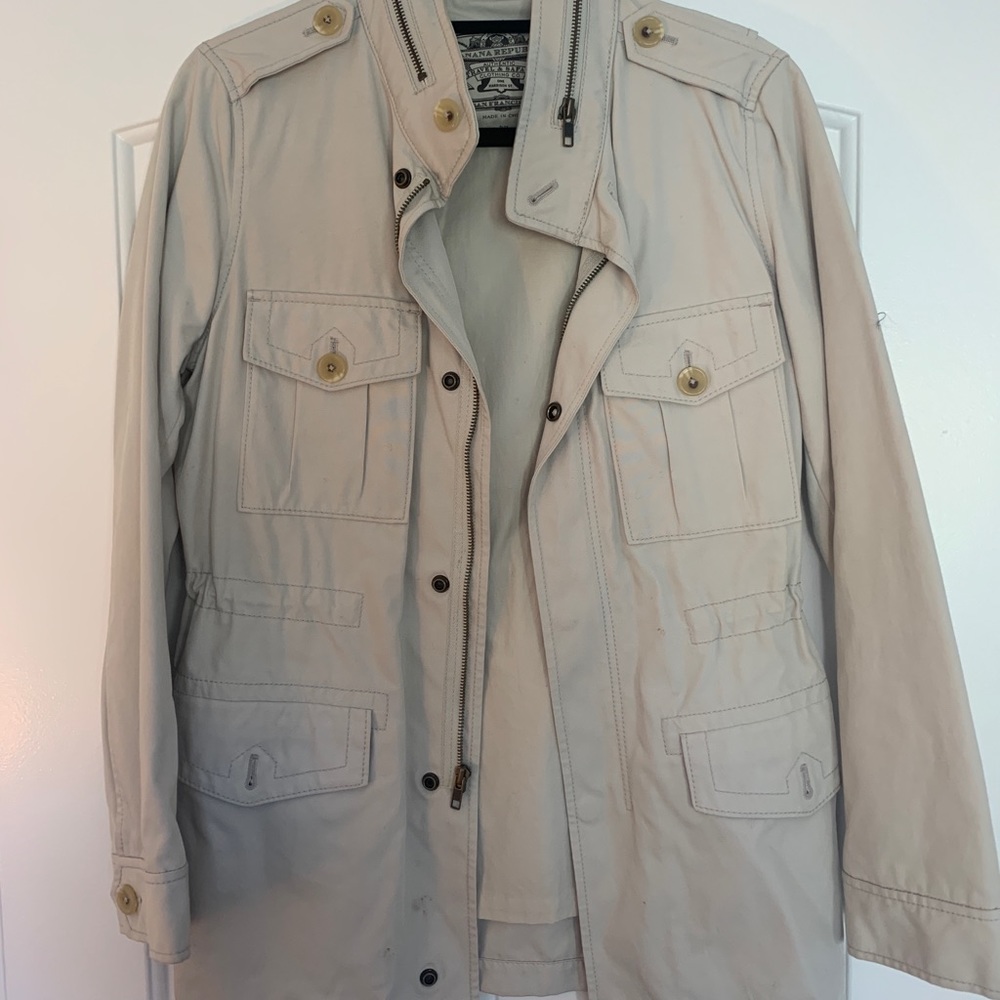 Banana Republic khaki safari jacket